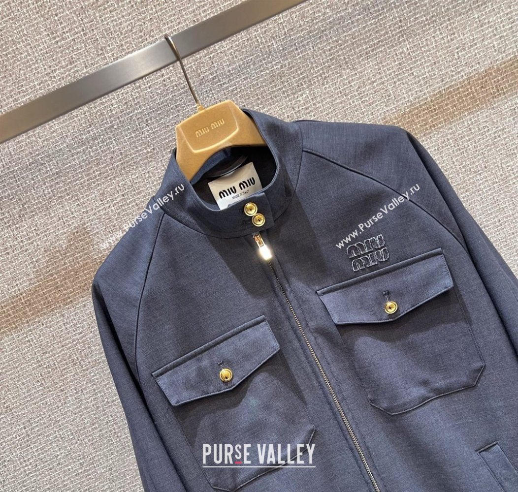 Miu Miu Dark Grey Jacket 2025 0814 (QI-250814023)