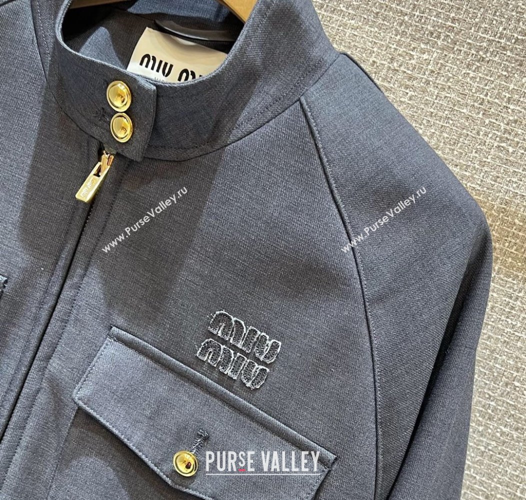 Miu Miu Dark Grey Jacket 2025 0814 (QI-250814023)
