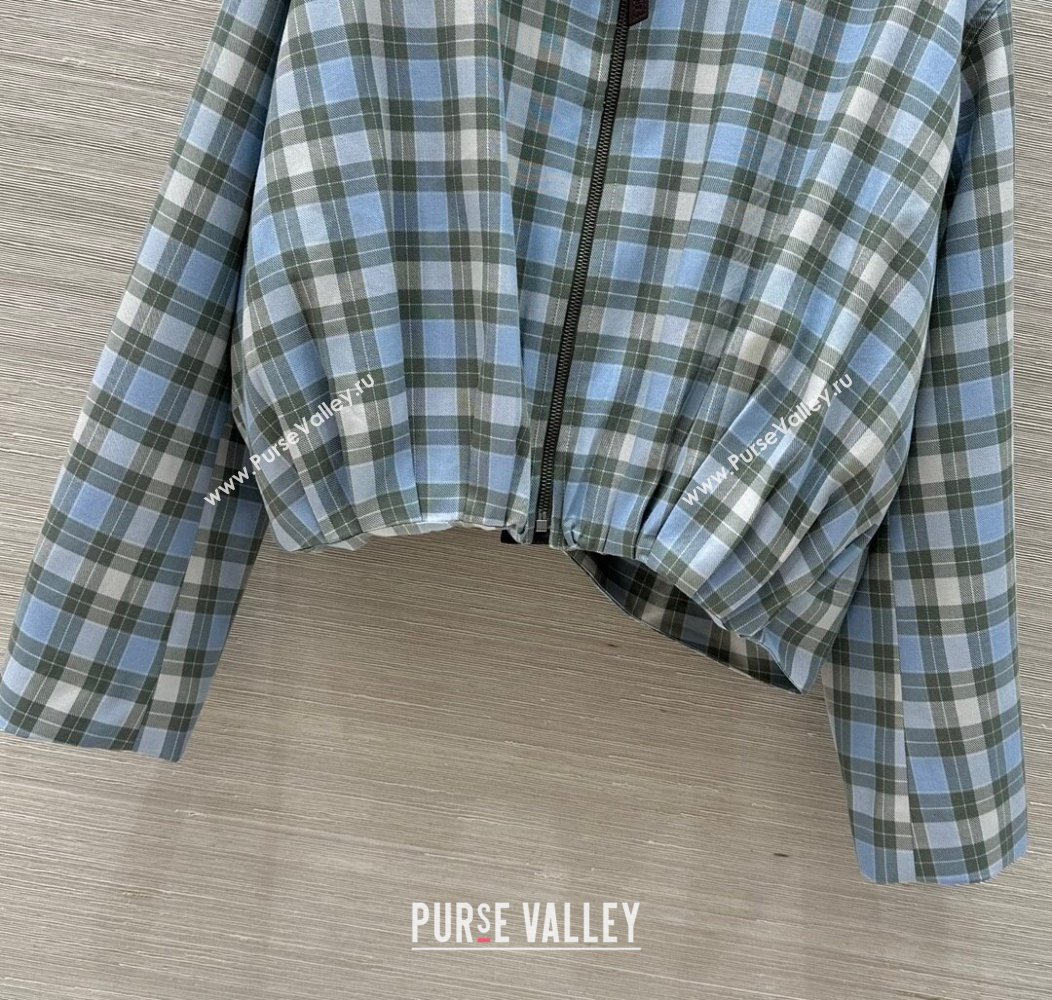 Loewe Plaid Jacket Blue 2025 0814 (QI-250814098)