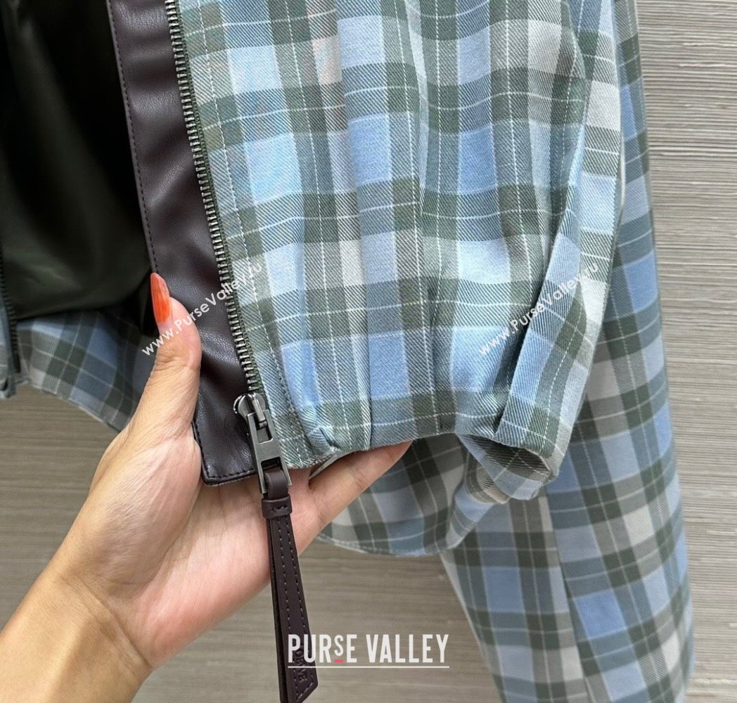Loewe Plaid Jacket Blue 2025 0814 (QI-250814098)