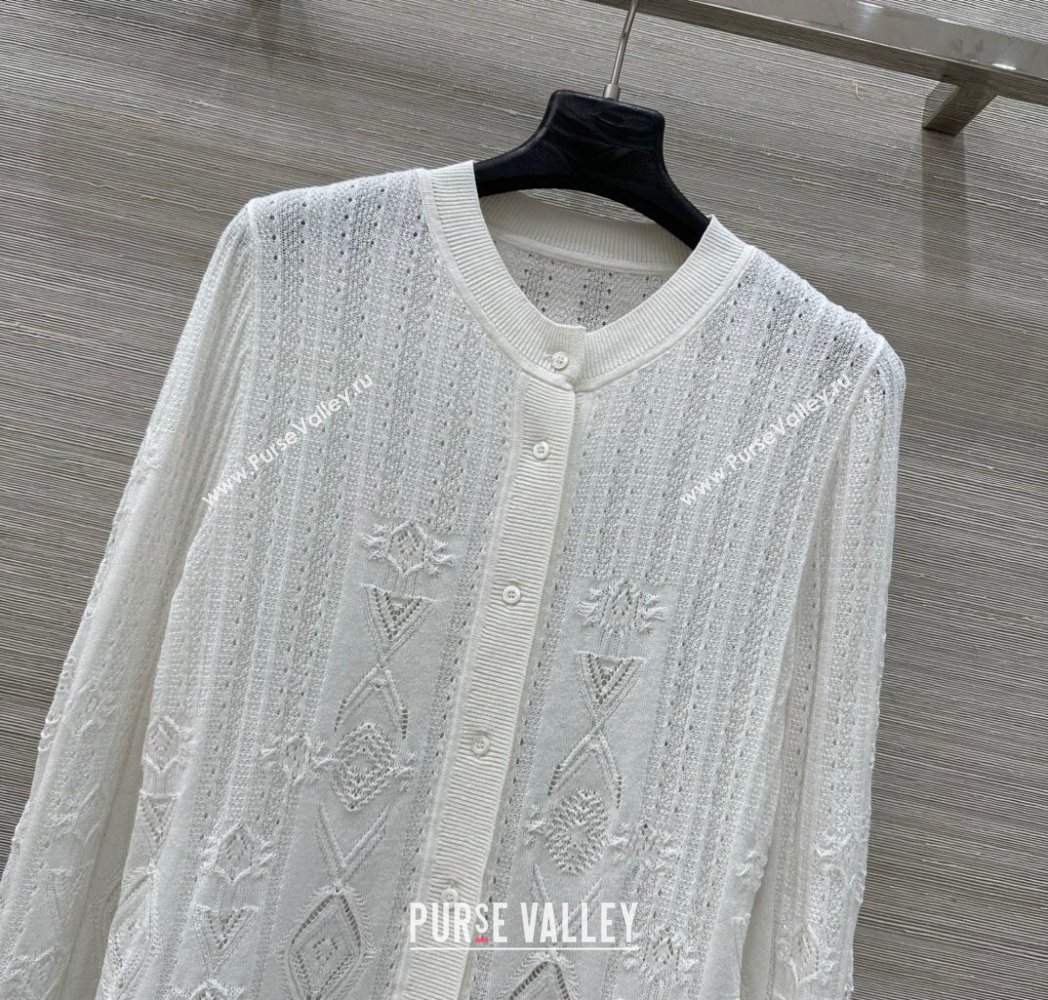Ermanno Scervino Lace Cardigan White 2025 0814 (QI-250814103)
