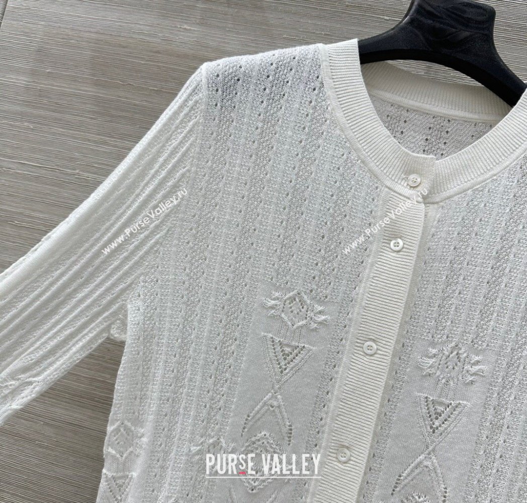 Ermanno Scervino Lace Cardigan White 2025 0814 (QI-250814103)