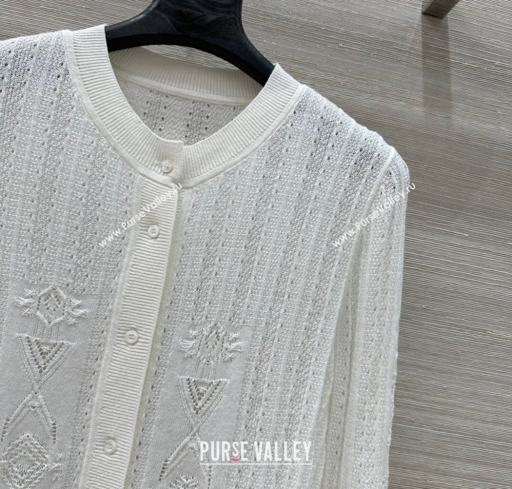 Ermanno Scervino Lace Cardigan White 2025 0814 (QI-250814103)