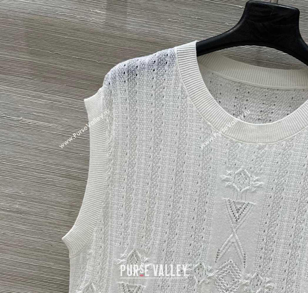 Ermanno Scervino Lace Vest White 2025 0814 (QI-250814104)