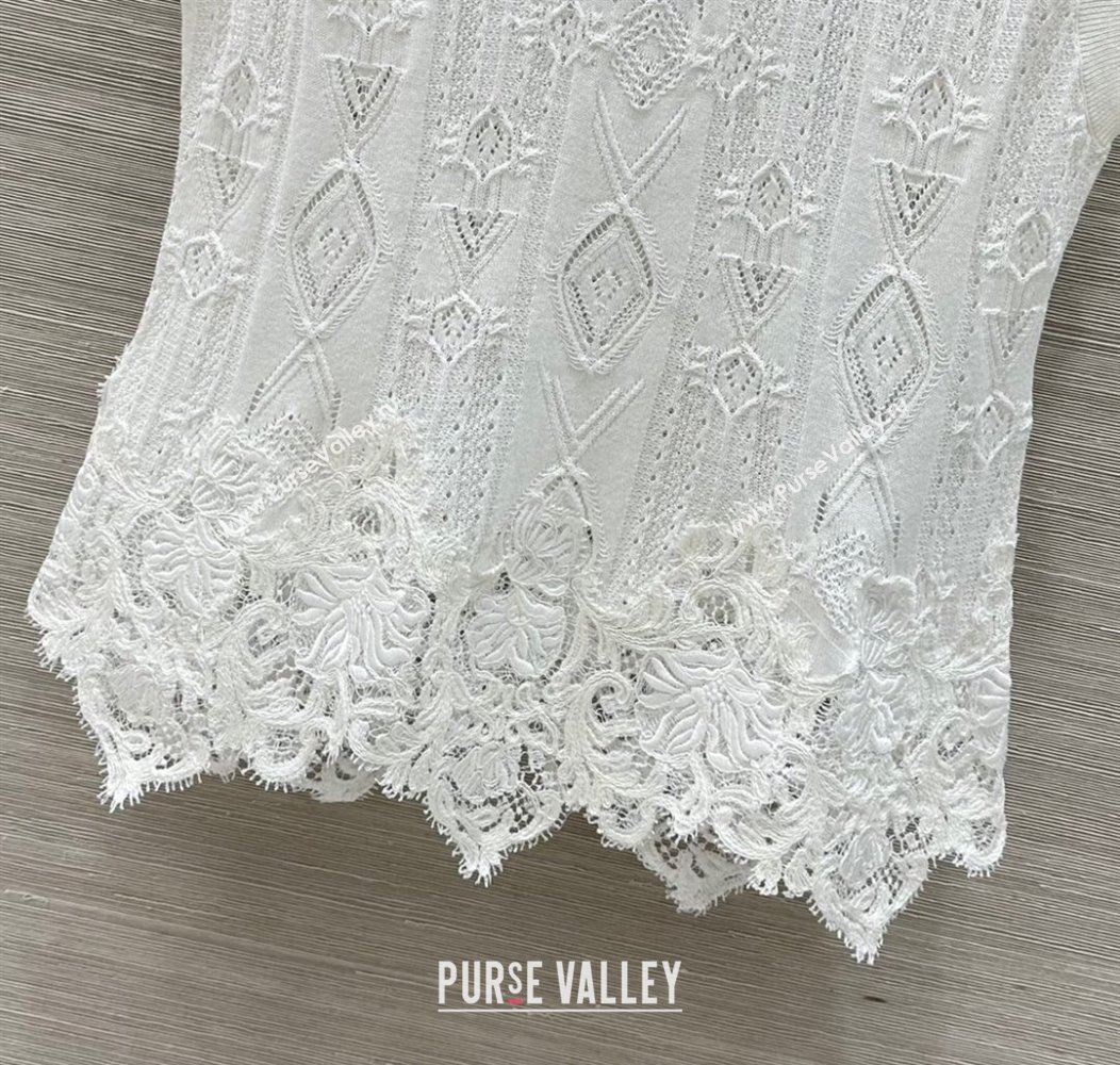 Ermanno Scervino Lace Vest White 2025 0814 (QI-250814104)