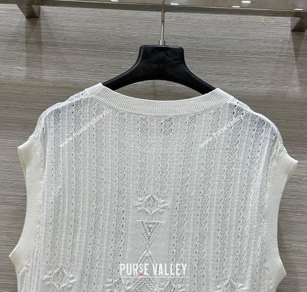 Ermanno Scervino Lace Vest White 2025 0814 (QI-250814104)