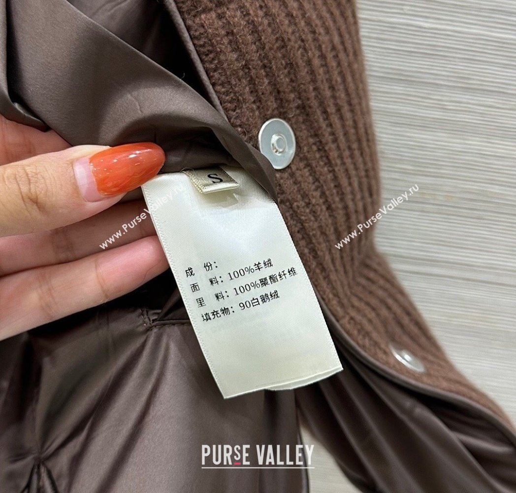 Brunello Cucinelli BC Cashmere Down Vest Brown 2025 0814 (QI-250814093)