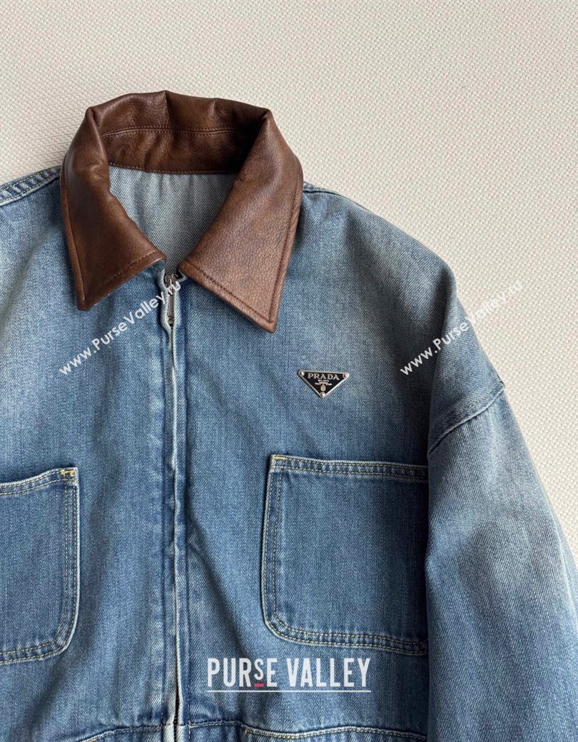 Prada Denim Short Jacket Blue 2025 0812 (QI-250815030)