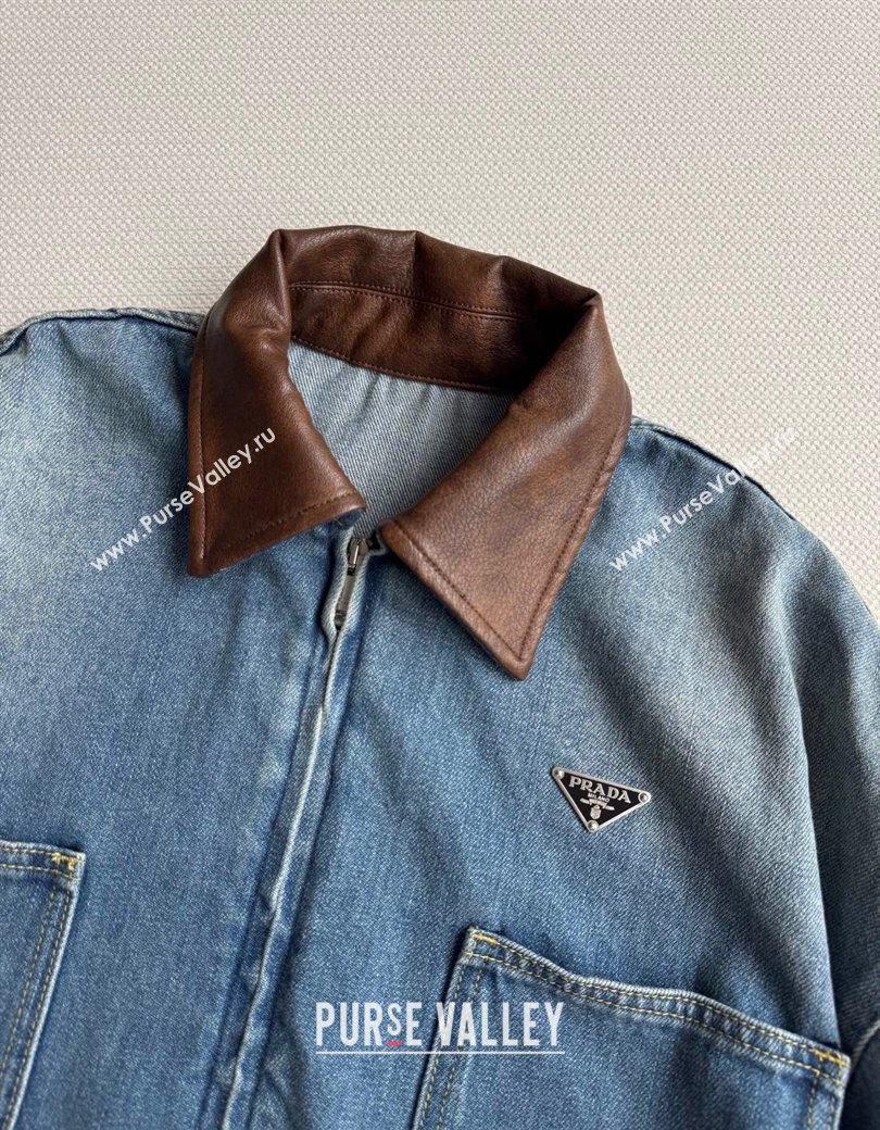 Prada Denim Short Jacket Blue 2025 0812 (QI-250815030)