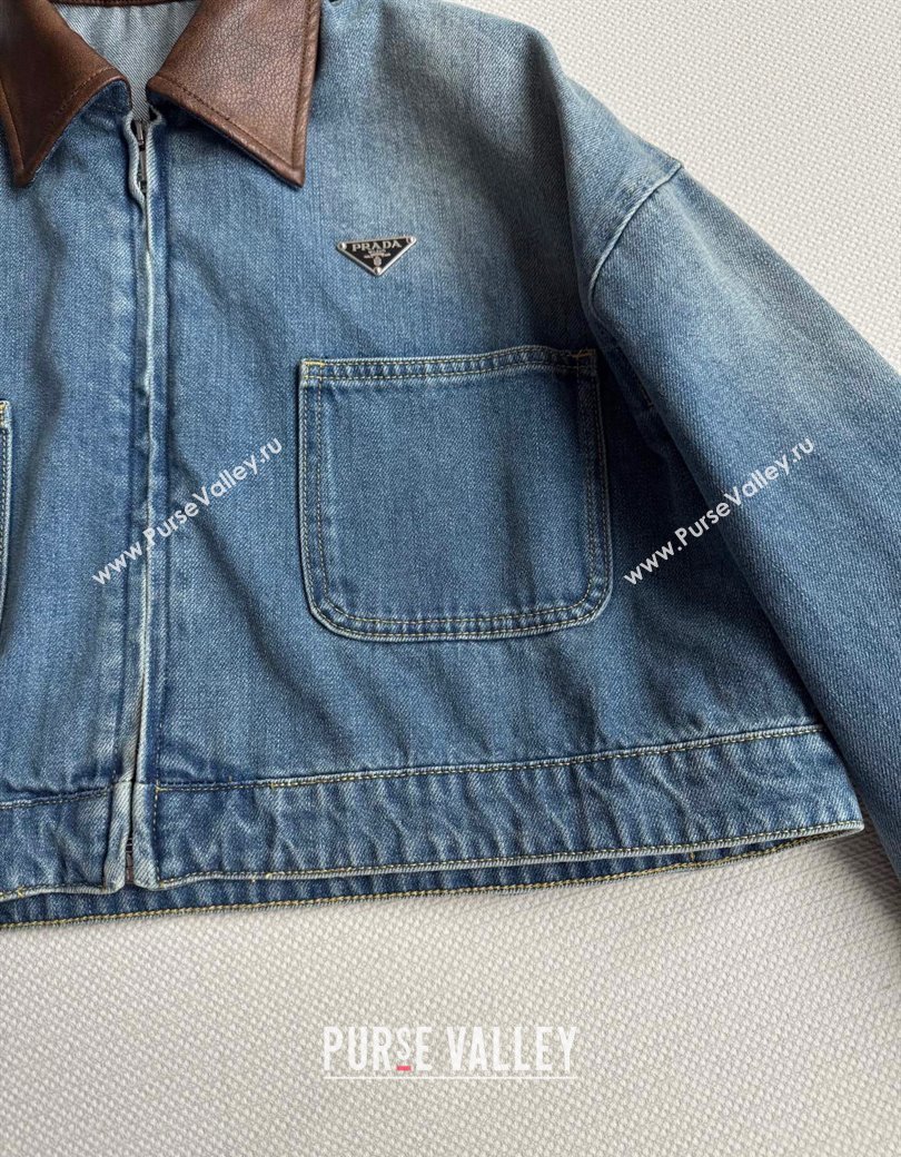 Prada Denim Short Jacket Blue 2025 0812 (QI-250815030)