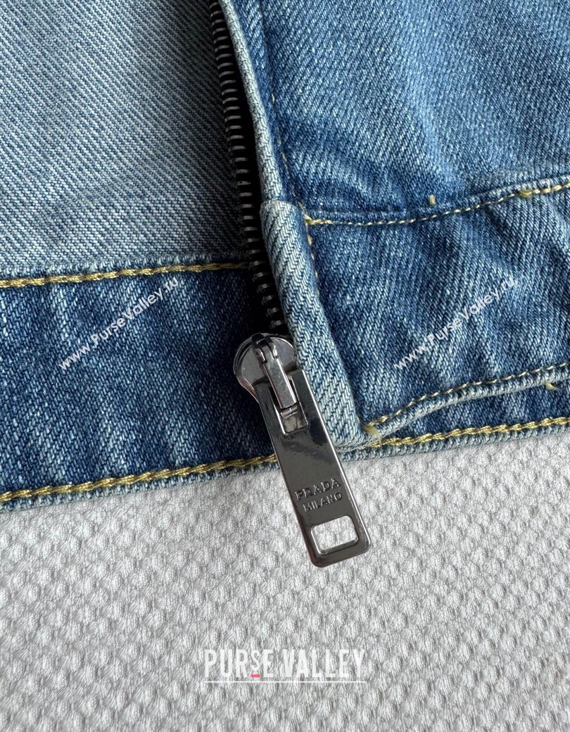 Prada Denim Short Jacket Blue 2025 0812 (QI-250815030)