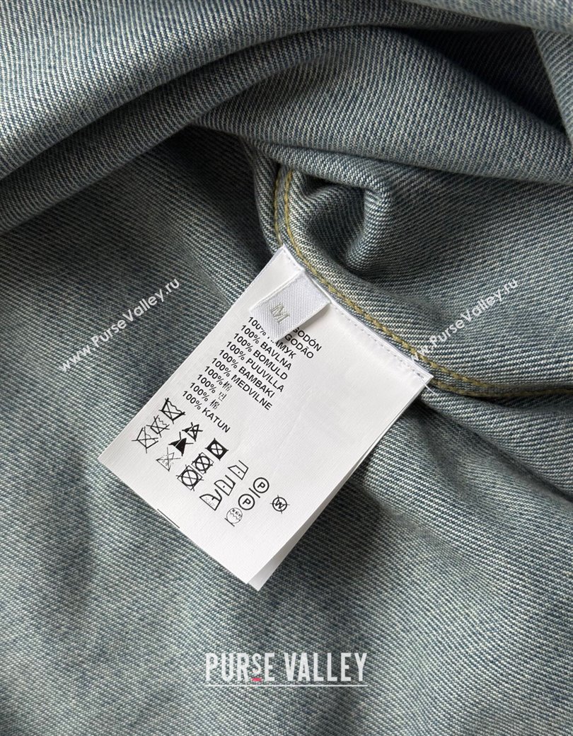 Prada Long Denim Jacket Blue 2025 0815 (QI-250815031)