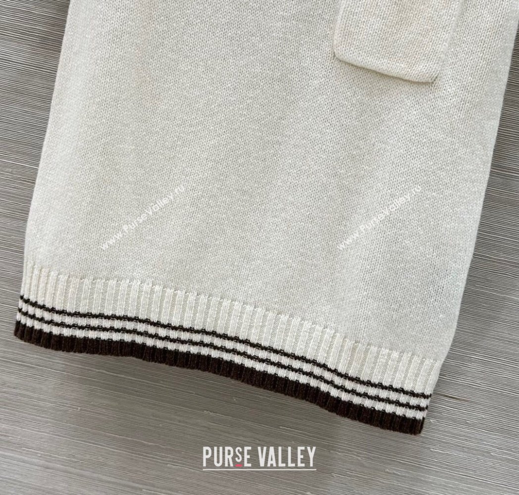 Prada Wool Knit Top White 2025 0815 (QI-250815032)