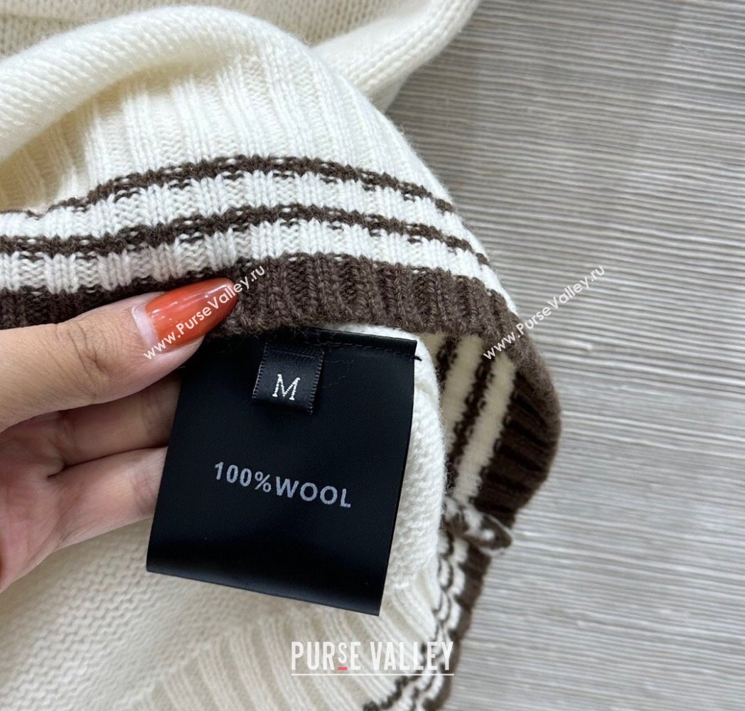 Prada Wool Knit Top White 2025 0815 (QI-250815032)