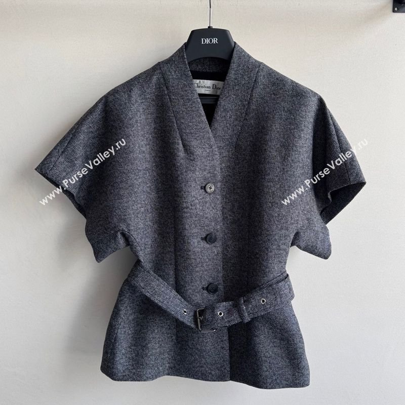 Dior Wool Silk Shirt Grey 2025 0812 (QI-250815034)