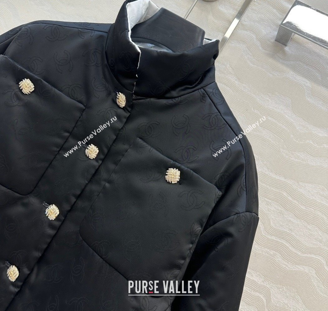 Chanel CC Allover Padded Jacket Black 2025 0812 (QI-250815008)