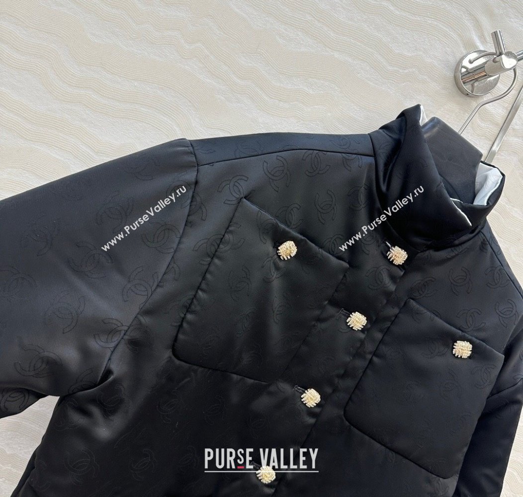 Chanel CC Allover Padded Jacket Black 2025 0812 (QI-250815008)