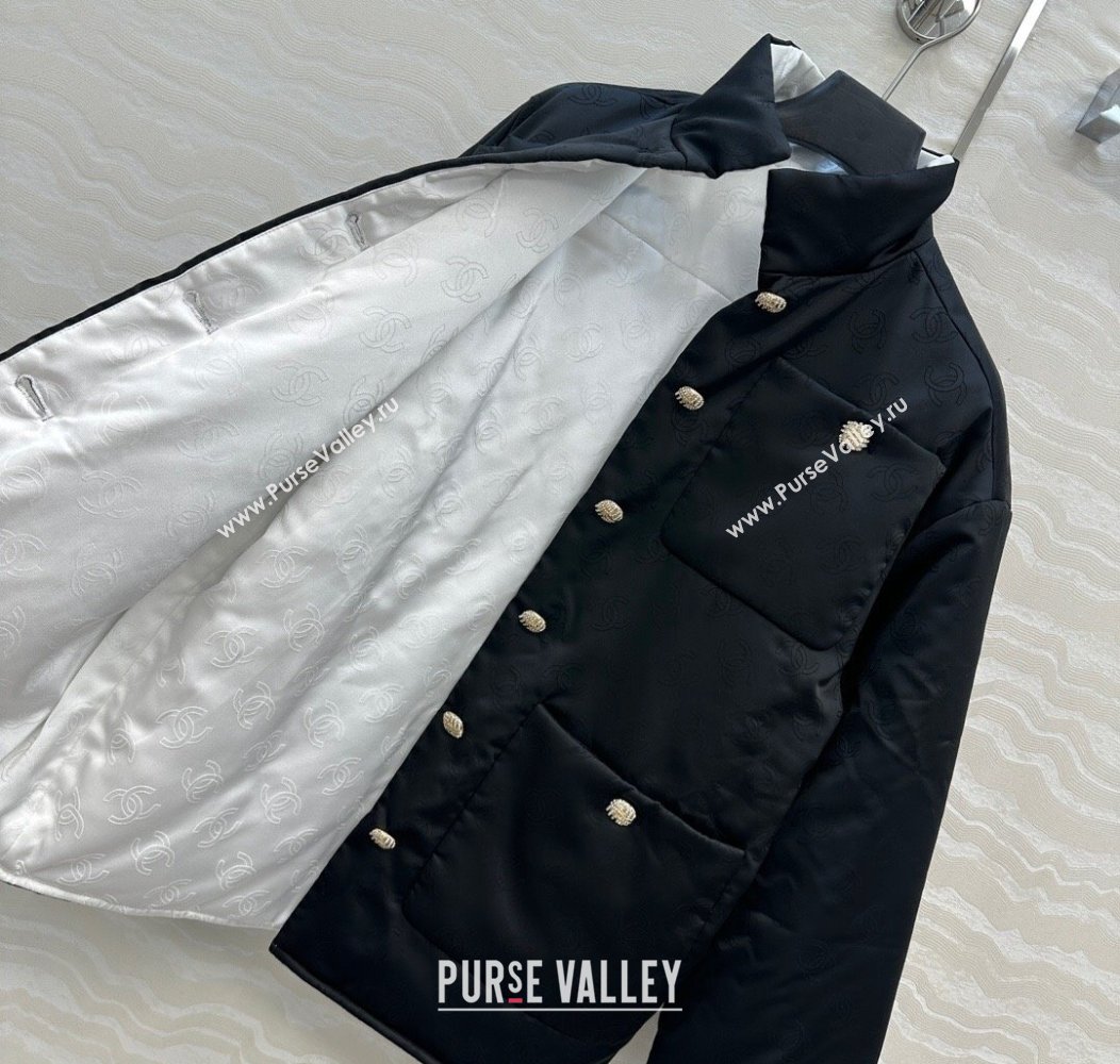 Chanel CC Allover Padded Jacket Black 2025 0812 (QI-250815008)