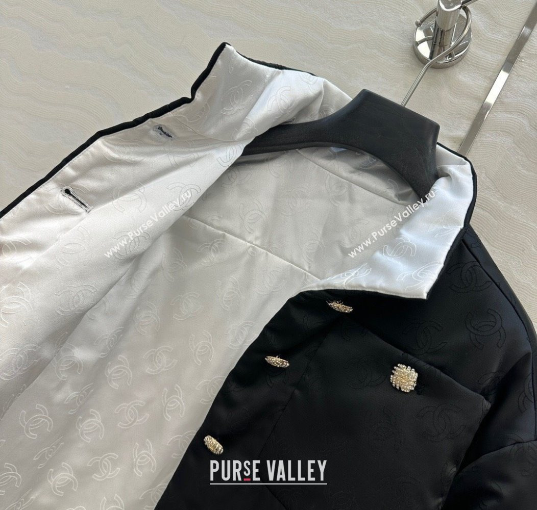 Chanel CC Allover Padded Jacket Black 2025 0812 (QI-250815008)