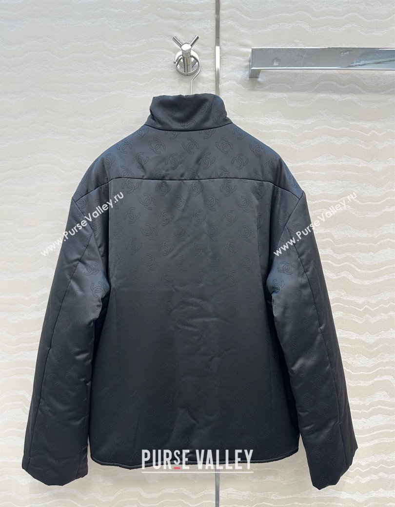 Chanel CC Allover Padded Jacket Black 2025 0812 (QI-250815008)