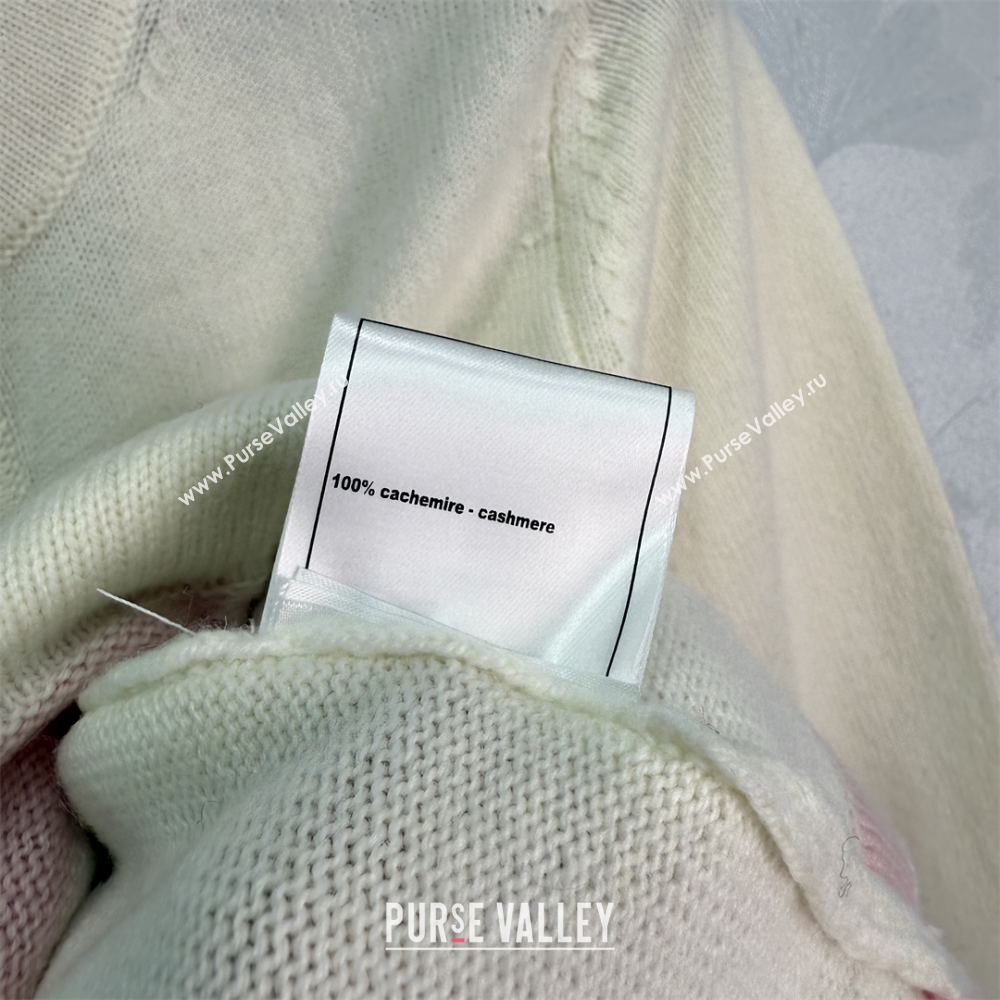Chanel Cashmere Cardigan White 2025 0812 (QI-250814133)