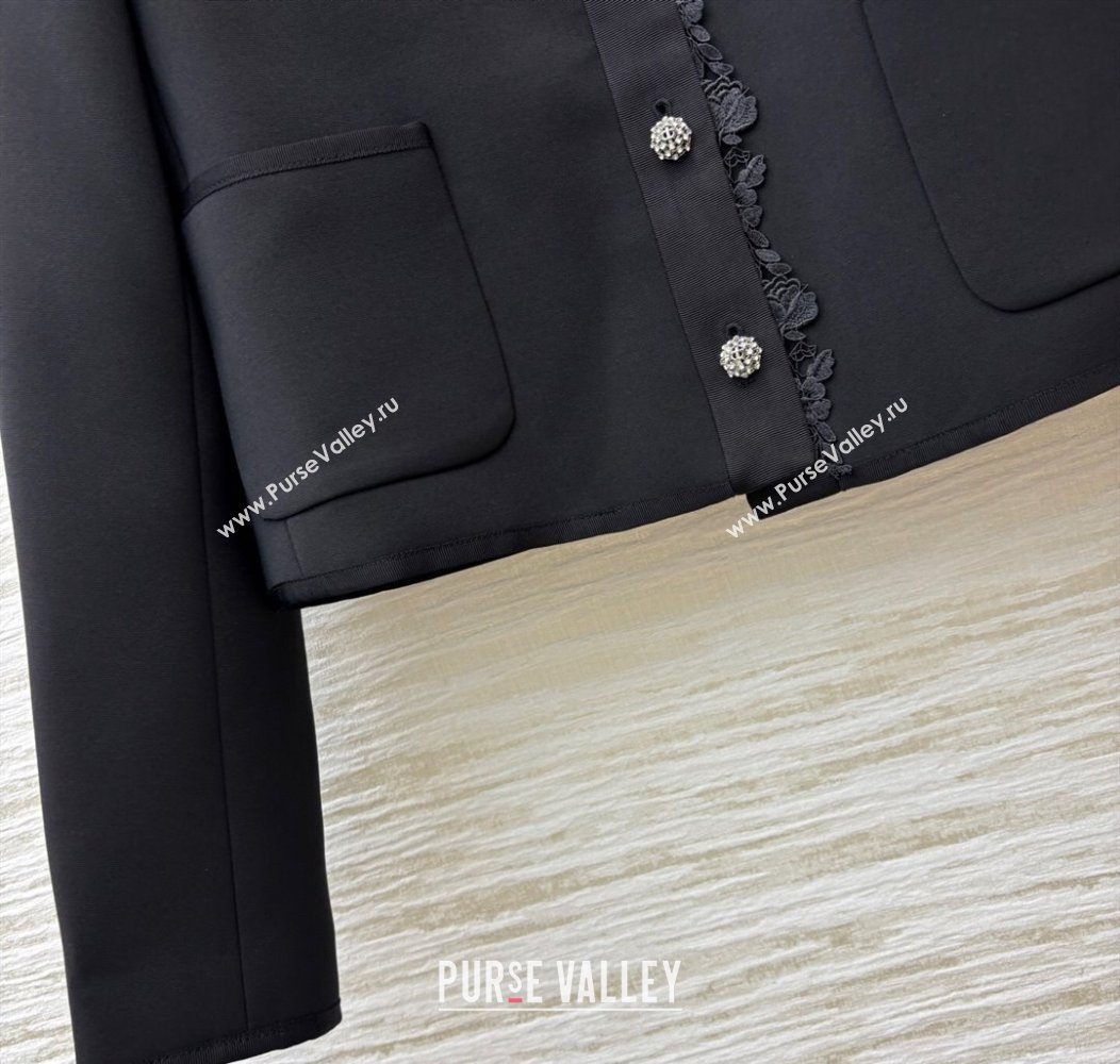 Dior Jacket with Lace Black 2025 0815 (QI-250815037)
