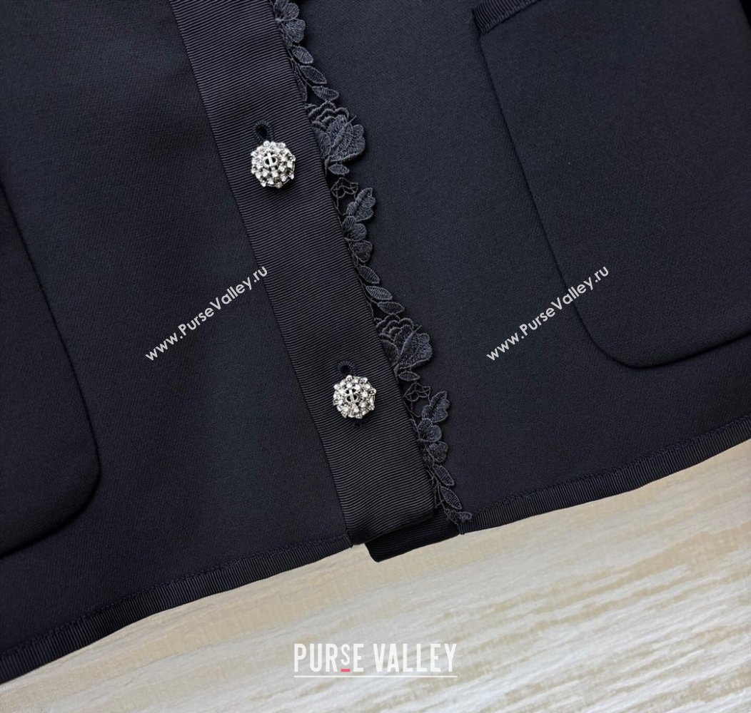 Dior Jacket with Lace Black 2025 0815 (QI-250815037)