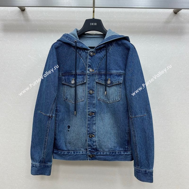 Dior Denim Hoodie Jacket Blue 2025 0815 (QI-250815039)