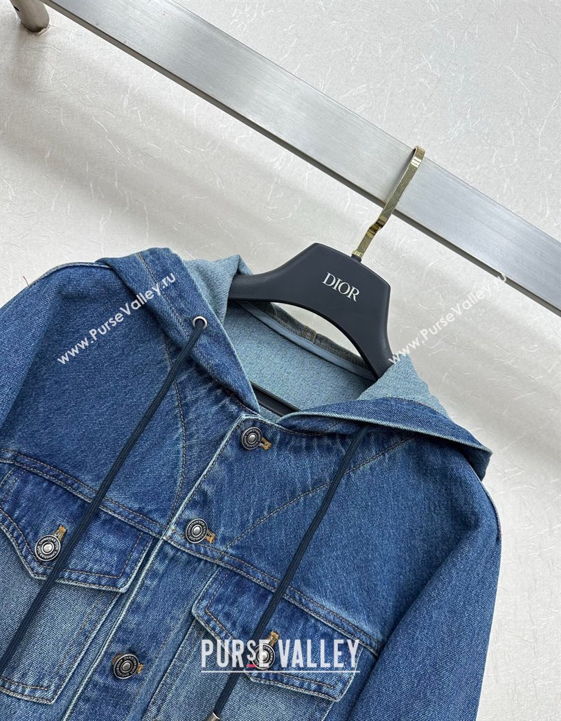 Dior Denim Hoodie Jacket Blue 2025 0815 (QI-250815039)