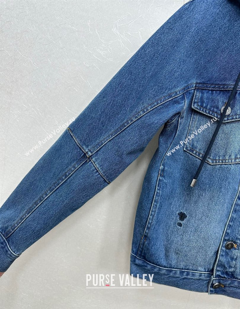 Dior Denim Hoodie Jacket Blue 2025 0815 (QI-250815039)