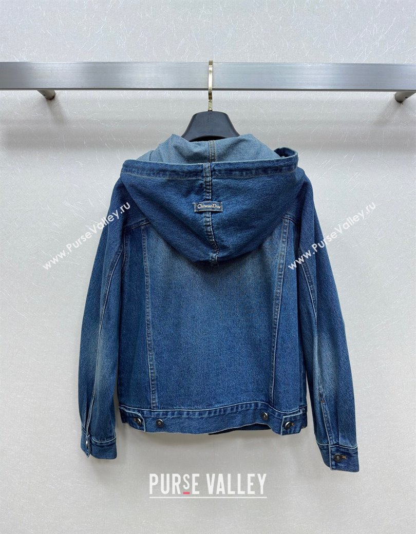 Dior Denim Hoodie Jacket Blue 2025 0815 (QI-250815039)
