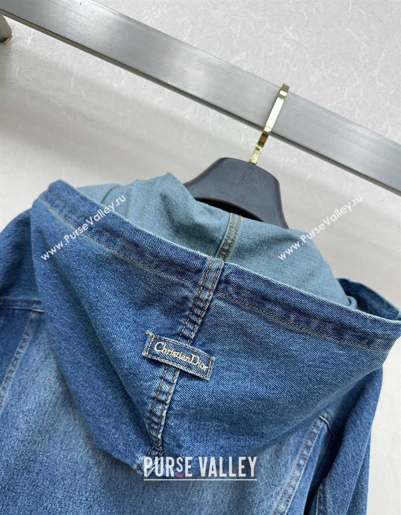 Dior Denim Hoodie Jacket Blue 2025 0815 (QI-250815039)