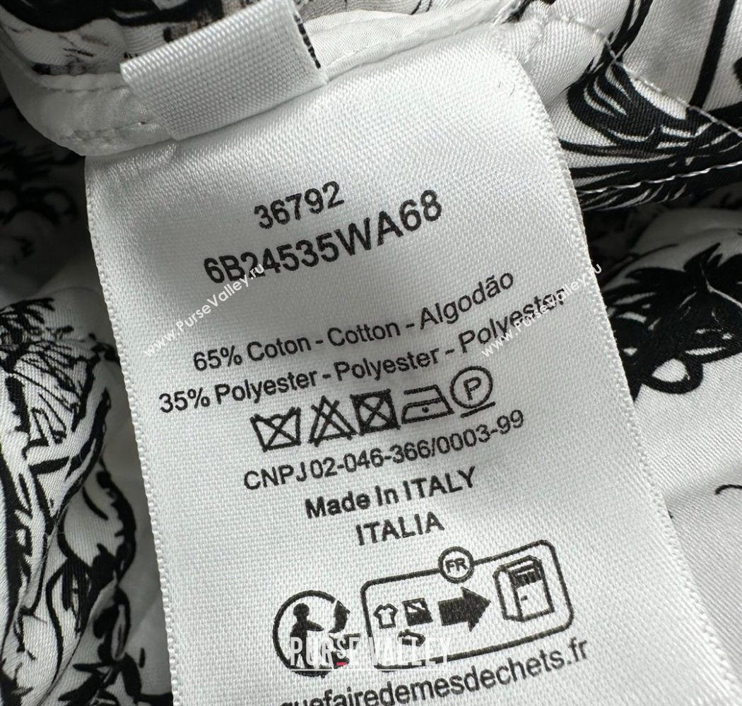 Dior Oblique Padded Short Jacket with Belt Black 2025 DR090404 (QI-250904026)