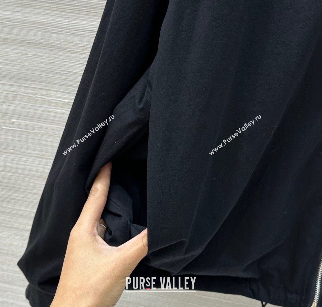 Prada Cotton and Nylon Reversible Jacket Black 2025 PR090403 (QI-250904009)