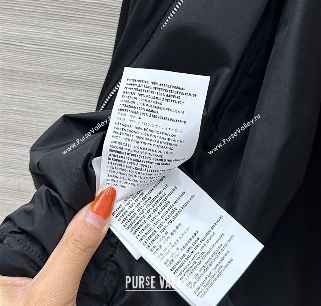 Prada Cotton and Nylon Reversible Jacket Black 2025 PR090403 (QI-250904009)
