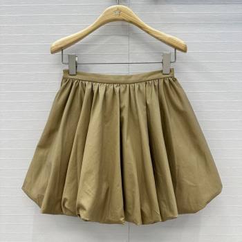Dior Pleated Mini Skirt Khaki 2025 DR090405 (QI-250904035)
