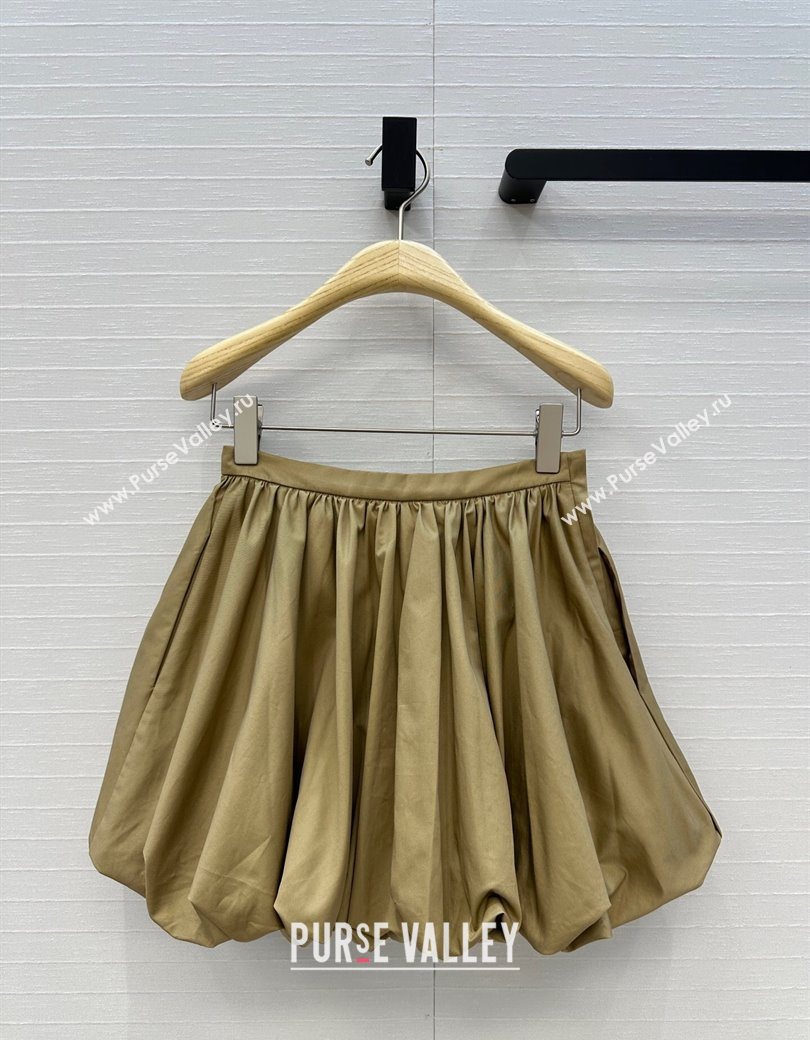 Dior Pleated Mini Skirt Khaki 2025 DR090405 (QI-250904035)