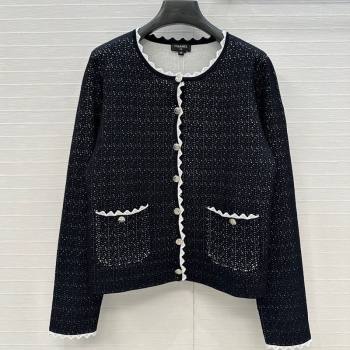 Chanel Tweed Jacket Black/White 2025 CH090402 (QI-250904036)