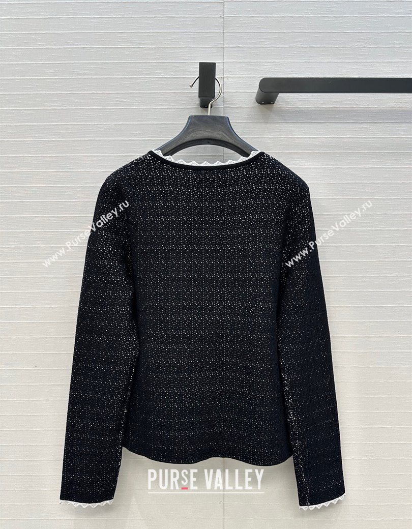 Chanel Tweed Jacket Black/White 2025 CH090402 (QI-250904036)