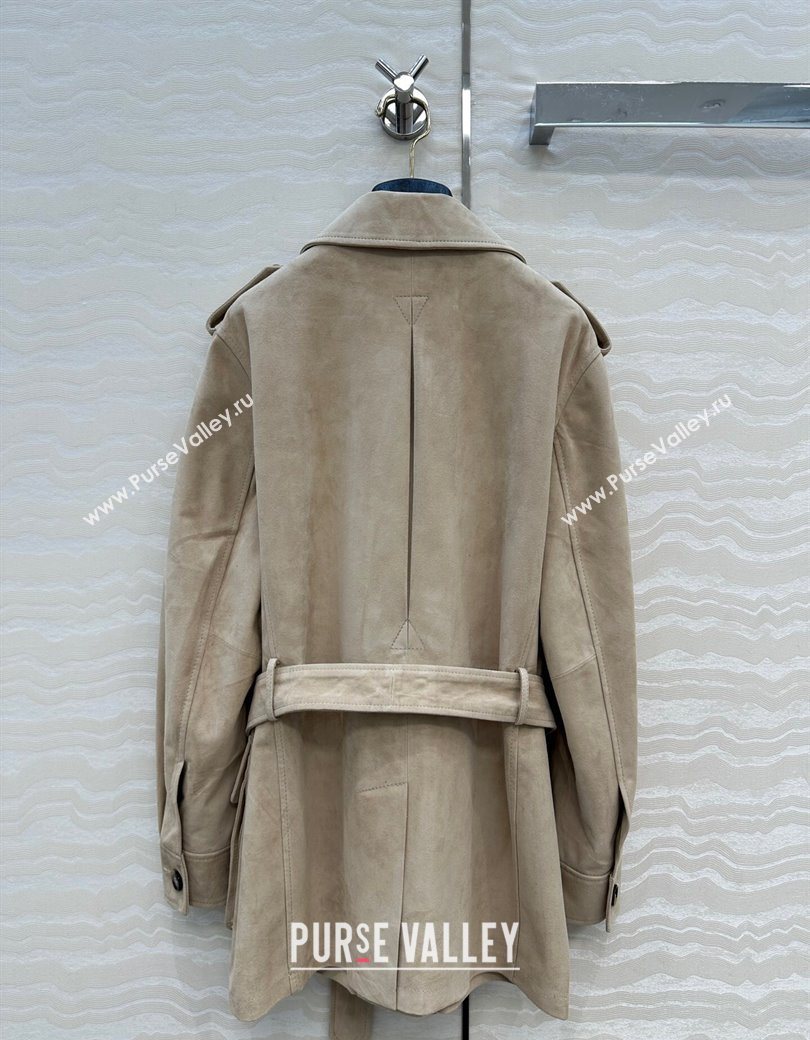 Ralph Lauren RL Lambskin Suede Jacket Beige 2025 0904 (QI-250904041)