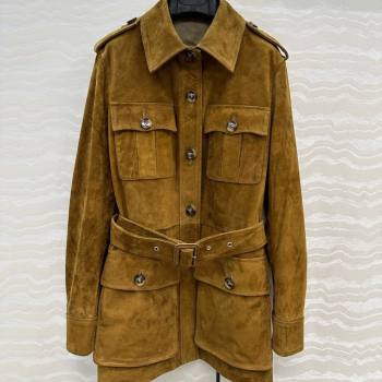 Ralph Lauren RL Lambskin Suede Jacket Brown 2025 0904 (QI-250904042)