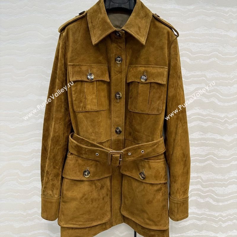 Ralph Lauren RL Lambskin Suede Jacket Brown 2025 0904 (QI-250904042)