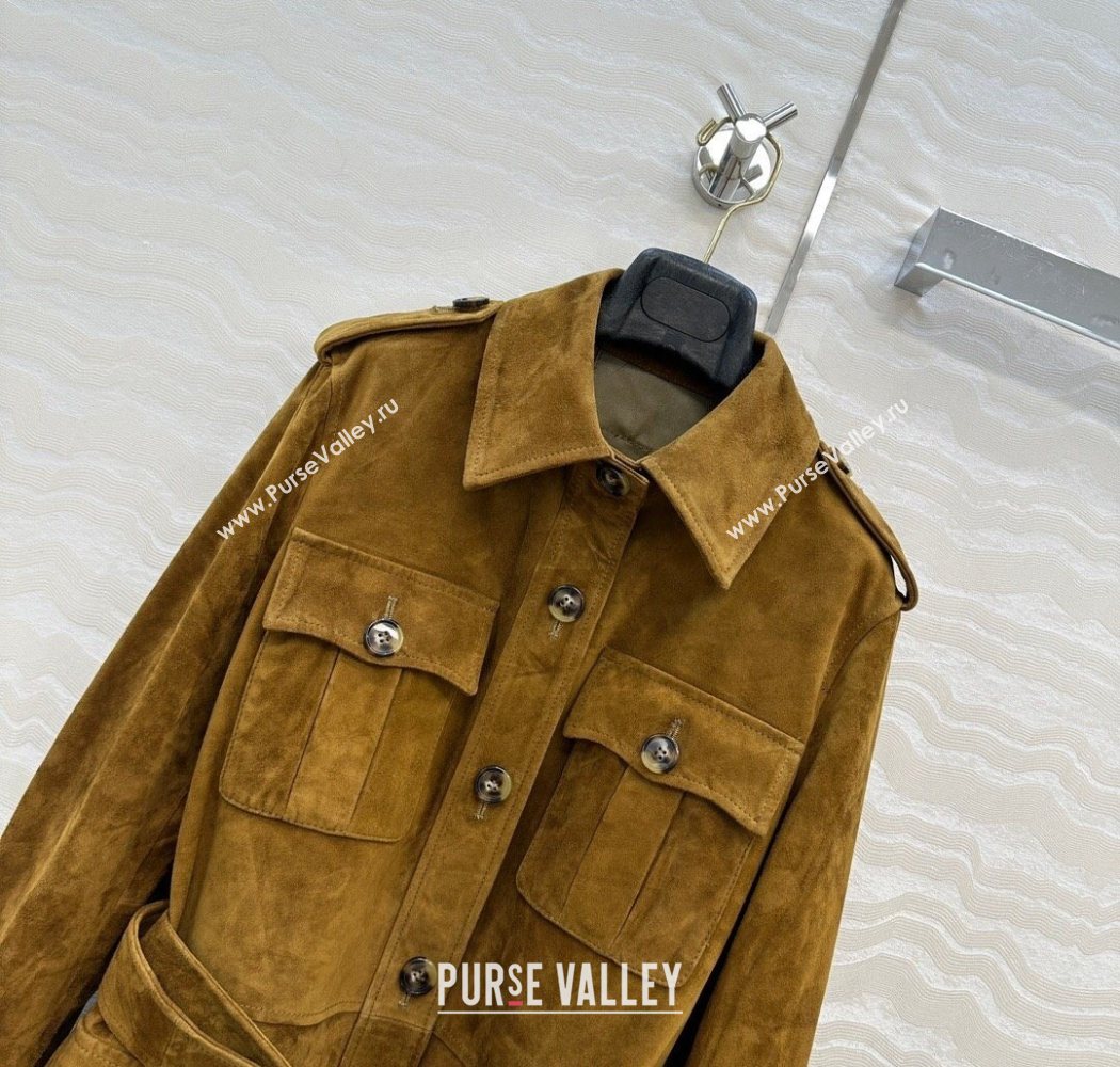 Ralph Lauren RL Lambskin Suede Jacket Brown 2025 0904 (QI-250904042)