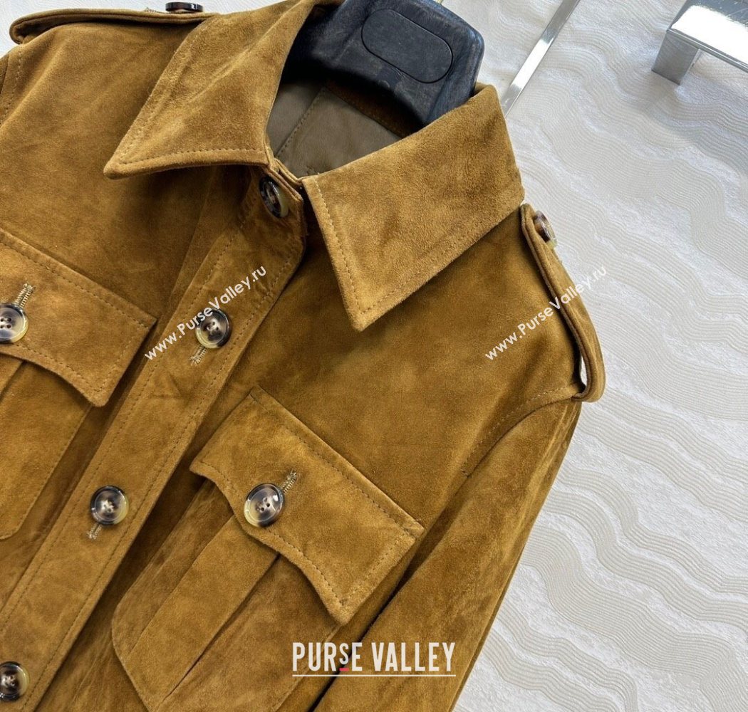 Ralph Lauren RL Lambskin Suede Jacket Brown 2025 0904 (QI-250904042)