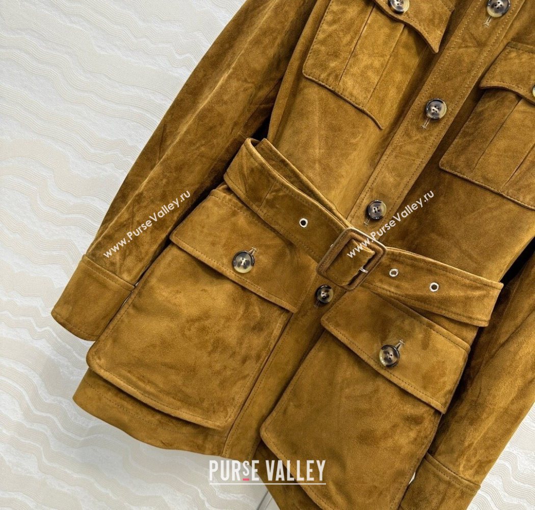 Ralph Lauren RL Lambskin Suede Jacket Brown 2025 0904 (QI-250904042)