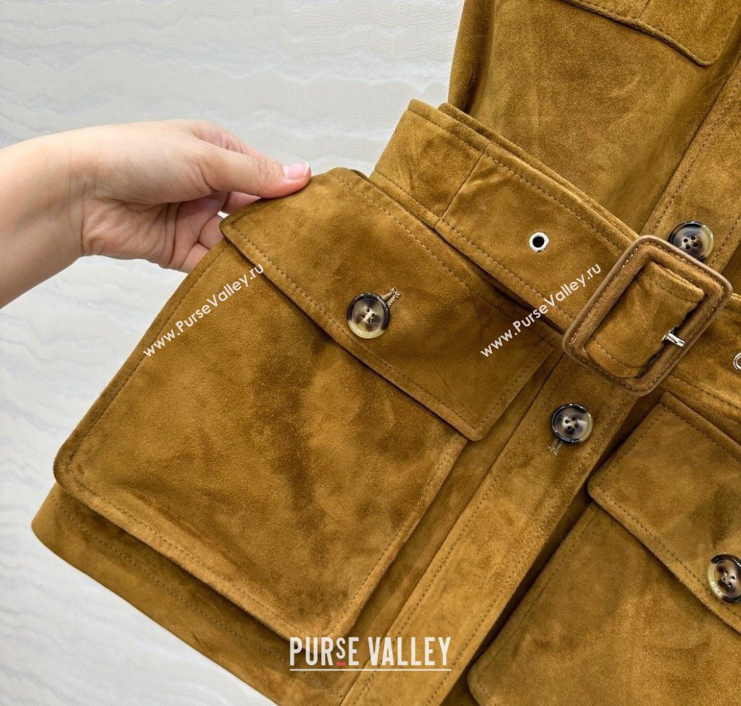 Ralph Lauren RL Lambskin Suede Jacket Brown 2025 0904 (QI-250904042)