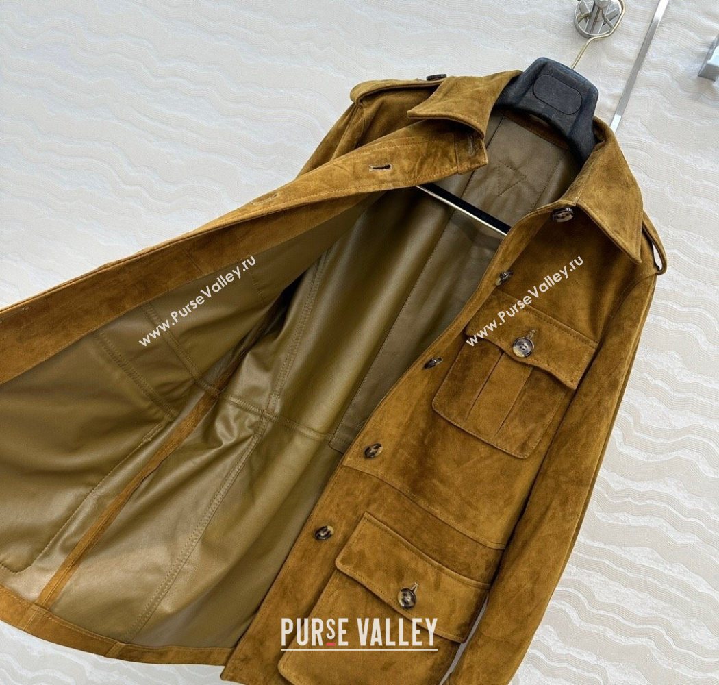 Ralph Lauren RL Lambskin Suede Jacket Brown 2025 0904 (QI-250904042)