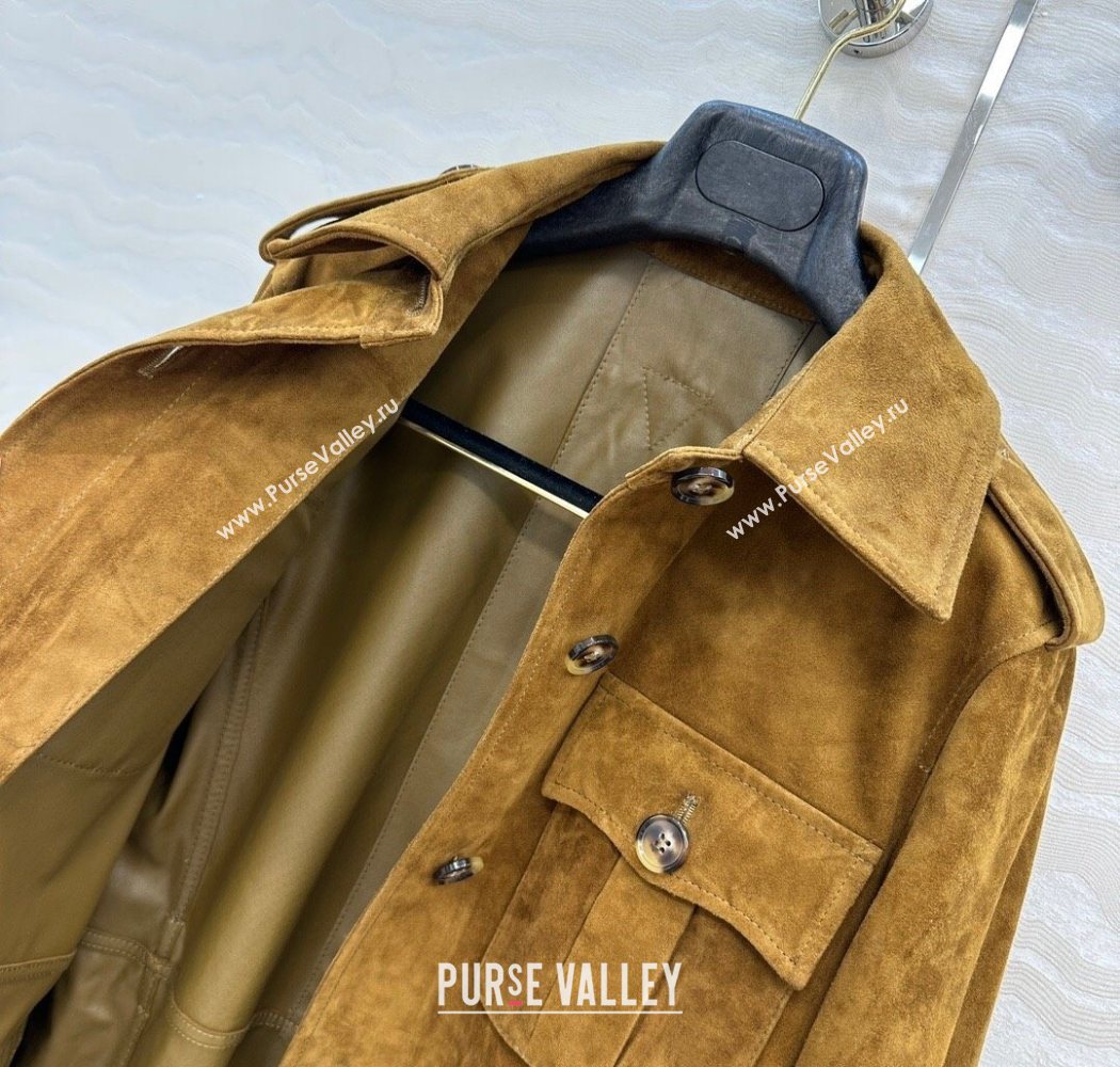 Ralph Lauren RL Lambskin Suede Jacket Brown 2025 0904 (QI-250904042)