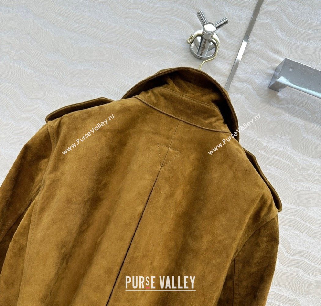 Ralph Lauren RL Lambskin Suede Jacket Brown 2025 0904 (QI-250904042)