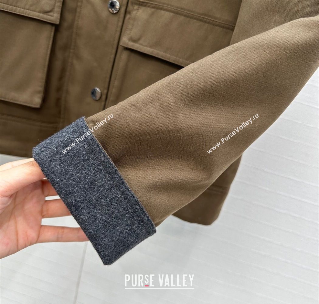 Brunello Cucinelli BC Cotton and Wool Padded Jacket Brown 2025 BC090401 (QI-250904010)